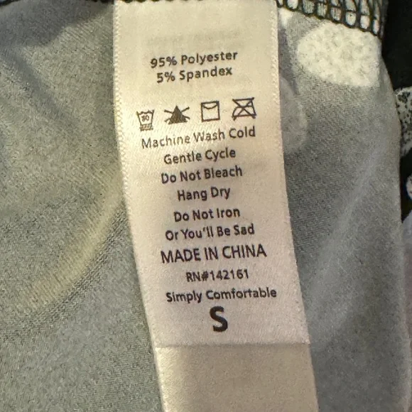 LuLaRoe Dark Green Dress with White Accents - Picture 4 of 6